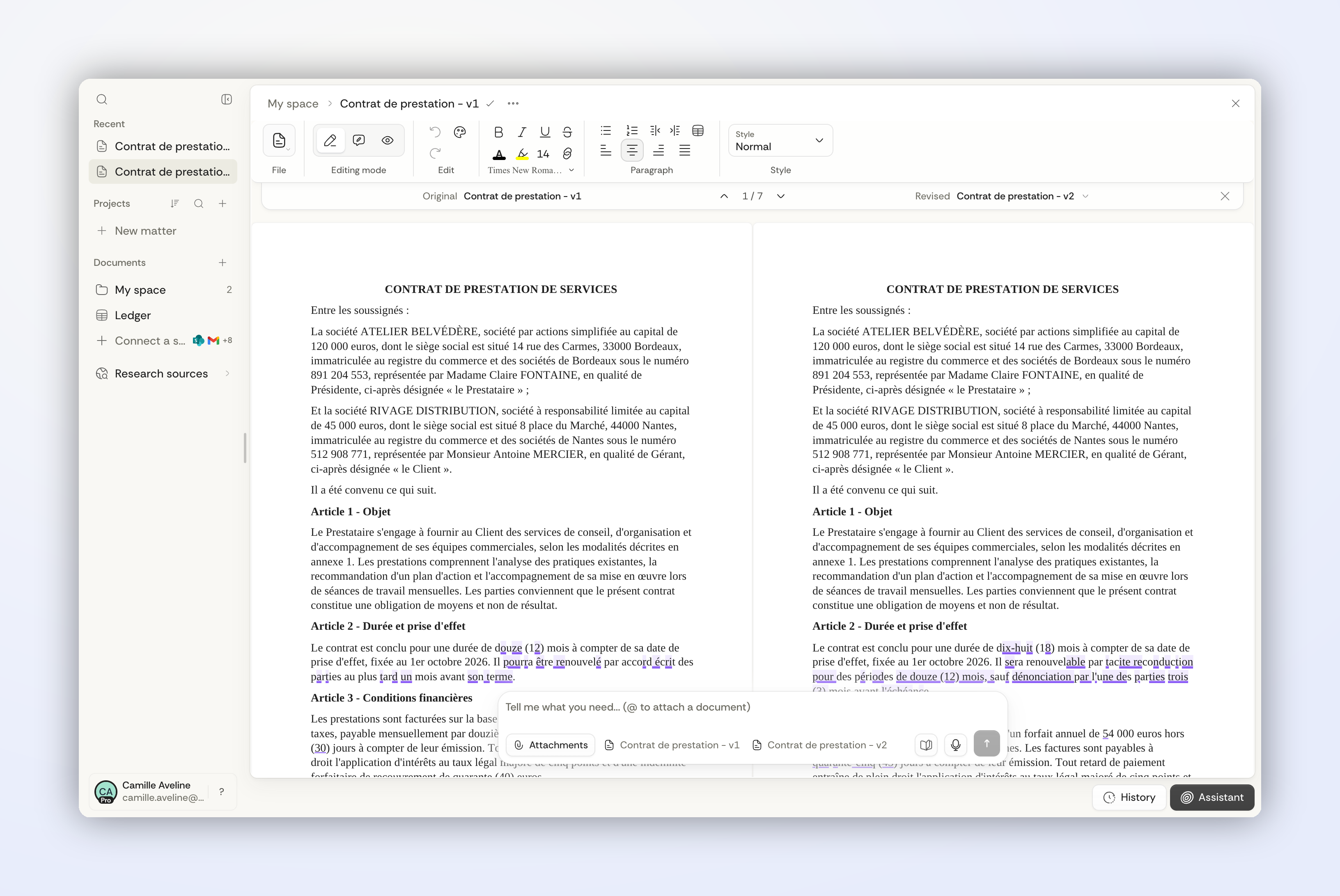 Compare two documents side by side Compare two documents side by side